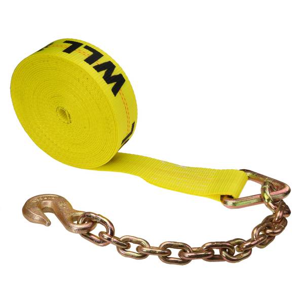 Us Cargo Control 2" x 30' Winch Strap with Chain Extension, 230CE 230CE